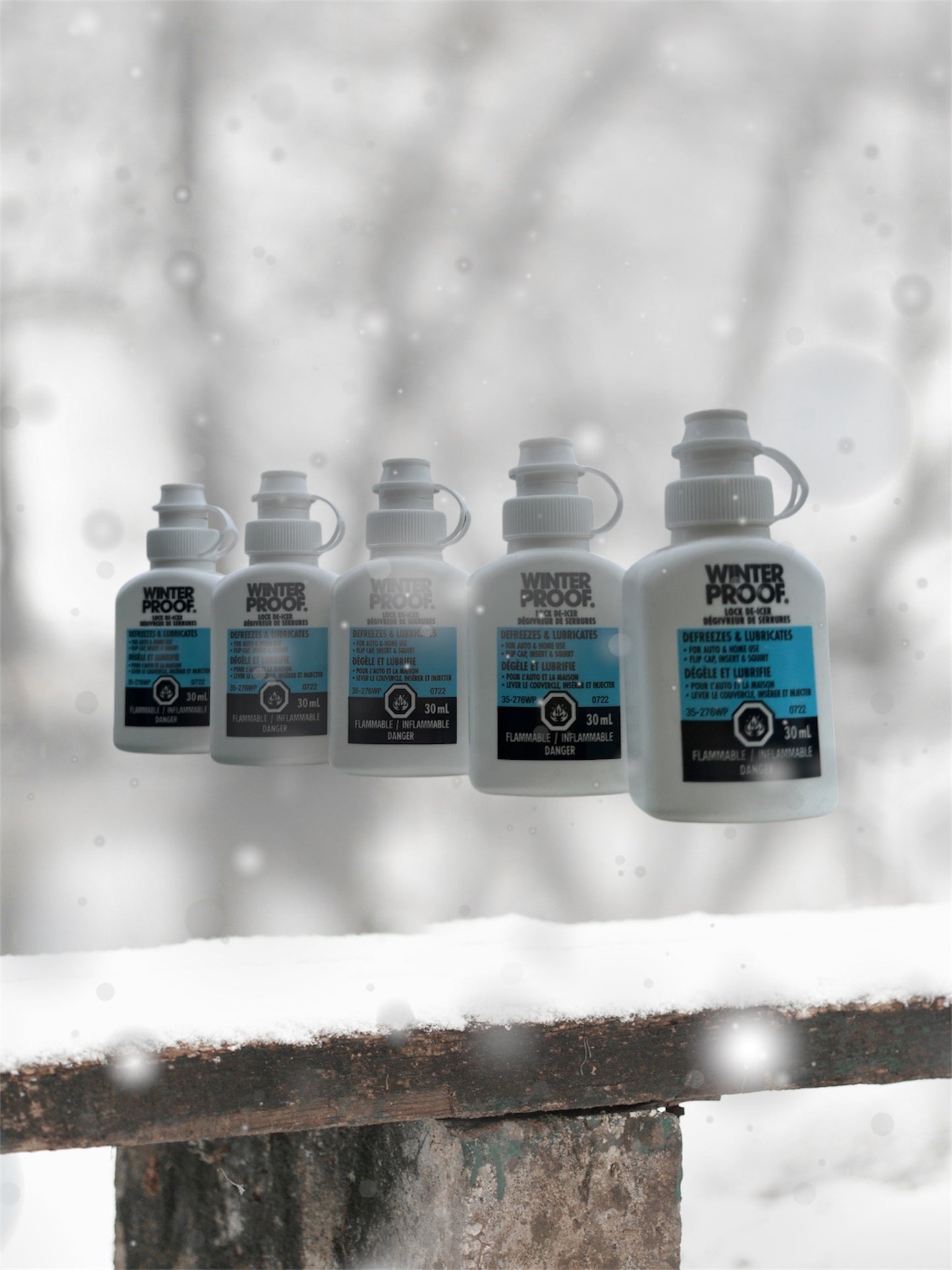 Lot de 5 dégivrants de serrures pour l'hiver