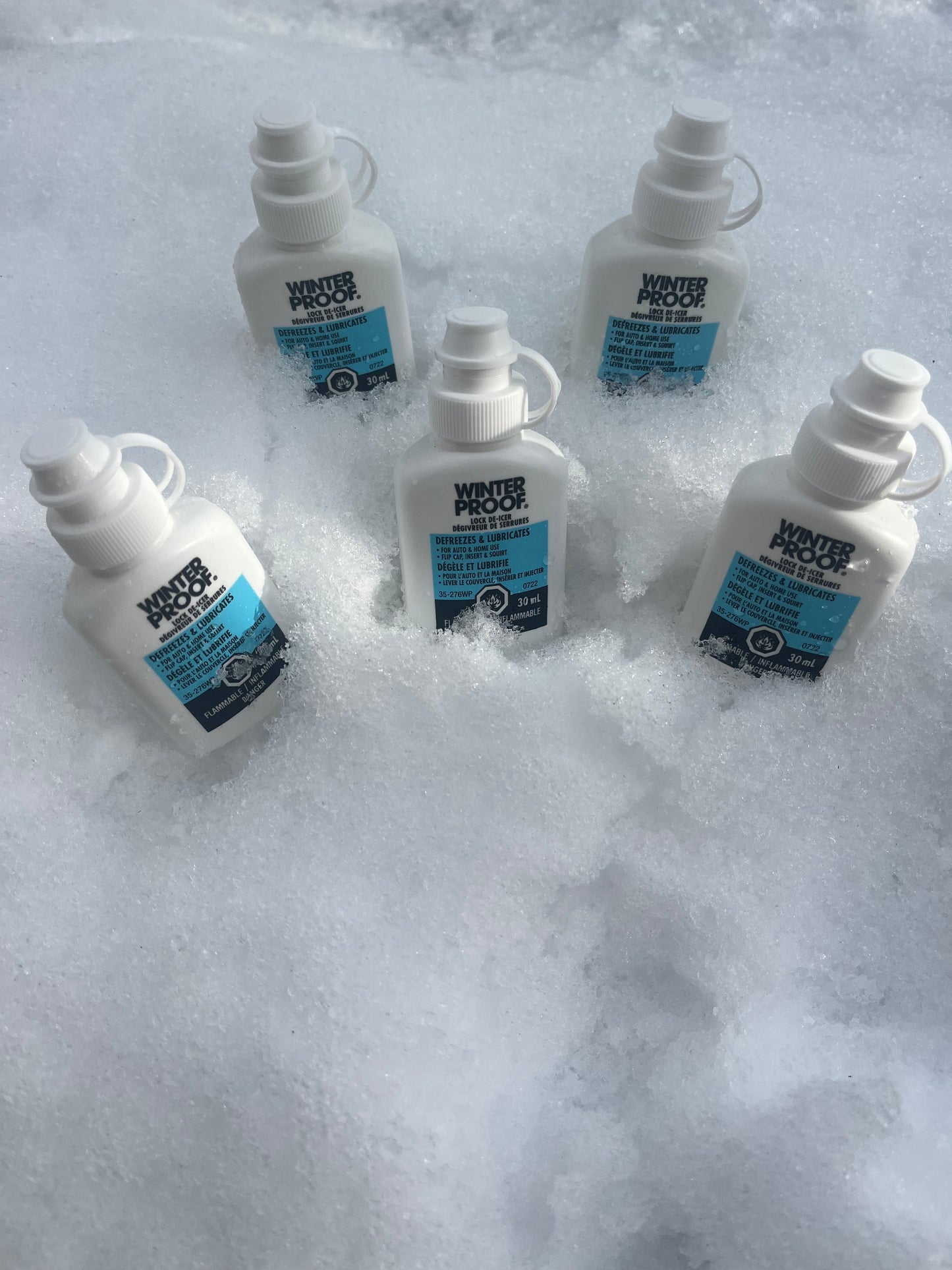 Lot de 5 dégivrants de serrures pour l'hiver